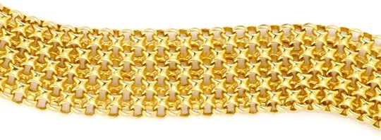 Foto 2 - Breites Flecht Gold-Collier Goldkette Gelb Gold 14K/585, K2293