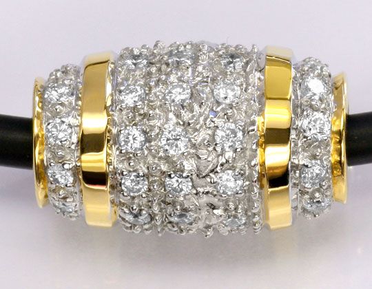 Foto 3 - Kautschuk Brillanten-Collier 1ct Diamanten 18K Gelbgold, S2409